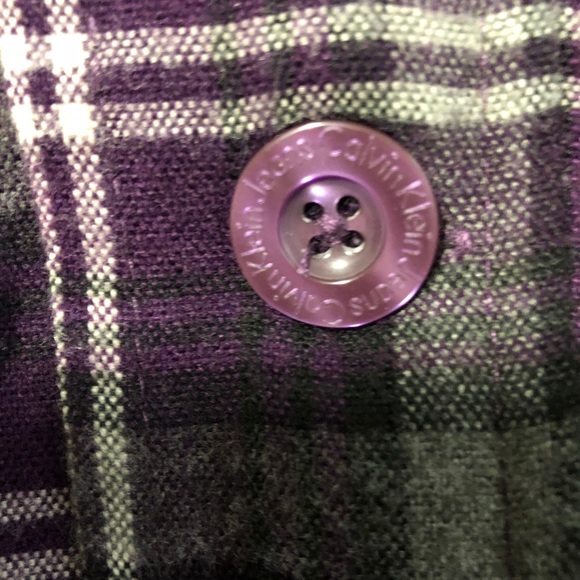 ❤️ Calvin Klein plaid pea coat. 2 - Picture 6 of 7